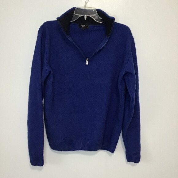 Bartolini Mens 1/4 Zip Wool Cashmere Silk Blend Sweater  Size L - Picture 1 of 6